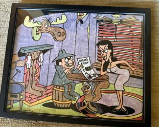 Rocky & Bullwinkle Sneaky Plan Print
(Stairs - Downstairs)