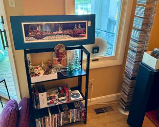 DVDs and lots of CDs
(Living Room)