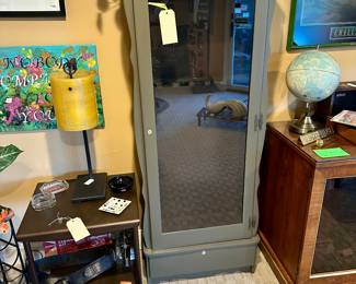 Gun Display Cabinet , Gun Holsters, Lightup Globe (Basement)