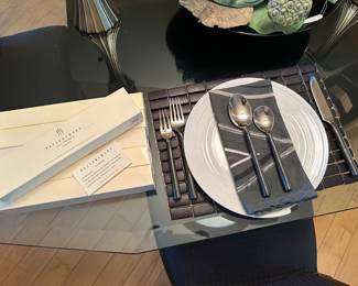 Pottery Barn Flatware - Set of 30, Placemats from Crate & Barrel (Table by Register)