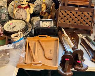 clocks/candle holders