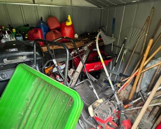 yard tools/edger/carts/gas cans