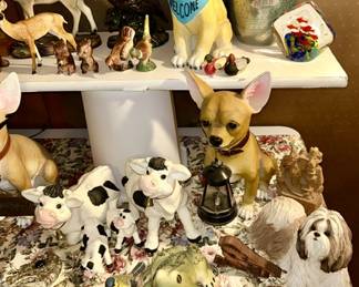 Misc. vintage & modern animal figurines, etc.