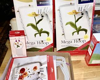 Husqvarna Mega Hoops, Mid Size hoop and misc. smaller hoops, etc.