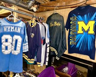 Vintage Michigan clothing, Wyman 80 jersey, etc.