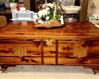 Vintage cedar chest w/ copper hardware