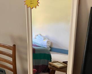 Chair stool over the door mirror 