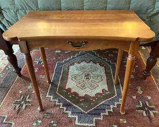 Lot #84 - $65 -maple table 30"W x 15"D x 29"H