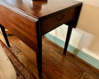 Lot #17 - $375 -Antique Pembroke table. 29"H x 32"D x 22"-42"W (with both leaves up)