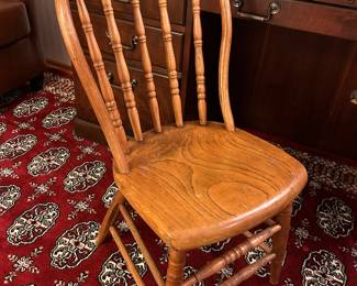 Lot #61 - $65 -Windsor chair with turned spindles. 32"H