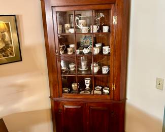 Lot #16 - $395 - Henkel-Harris Virginia Galleries Cherry corner cabinet. 83-1/2"H x 42"W x 2'D