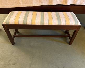 Lot #39 - $75 -Upholstered bench. 42" W x 13"D x 19"H