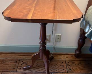 Lot #44 - $145 - Cherry candlestand . 1 of 2. 28-3/4"H x 18" x 18"