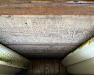 Back of slant front desk