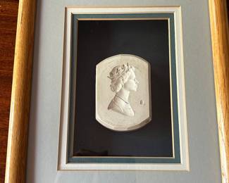 Lot #113 - $150 -Wedgwood mold for commemorative medallion of Queen Elizabeth II