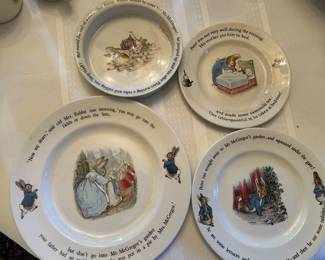 Lot #157 - $40 - Wedgwood Peter Rabbit 3 plates and bowl