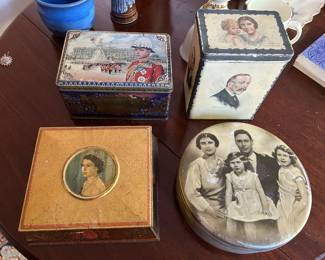 Lot #165 - $48 - 4 Queen Elizabeth tins 6-7”
