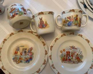 Lot #156 - $35 - Bunnykins 2 plates, 3 cups