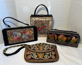 009 Exquisite Vintage Beaded Embroidered Purses