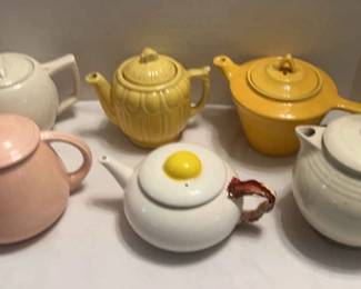 Homer Laughlin Harlequin , McCoy, Shawnee, More Vintage Teapots