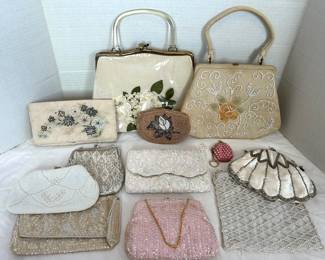Pastel Floral Vintage Evening Bags Mostly Beaded