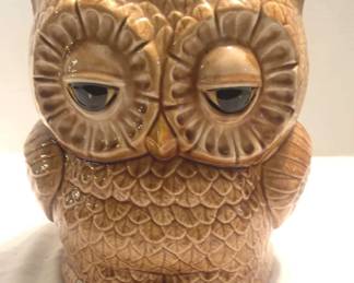 1970s DoubleSided Ceramic Owl Planter