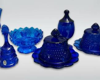 Cobalt Blue Vintage Glassware Fenton, Mosser, More
