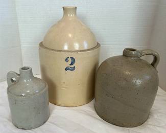 Three Vintage Stoneware Jugs