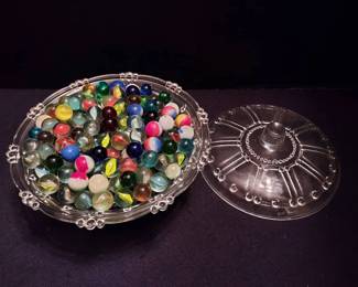 Marble Collection w Indiana Glass Candy Dish