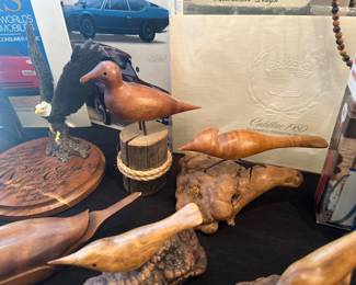 John Bennett Hand Carved Wood Quail 