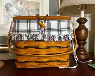 LOGABERGER BASKET WITH FABRIC AND LID
