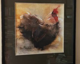 ETHAN ALLEN ROOSTER FRAMED WALL ART