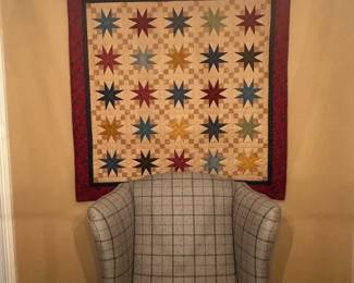 WING BACK CHAIR QUILT WALL HANGING