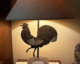 LATE 20TH CENTURY ALSY CRESSWELL ROOSTER WEATHERVANE LAMP