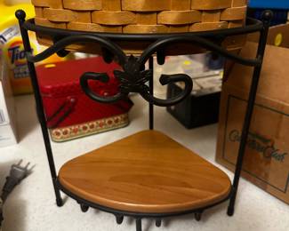 LONGABERER FOUNDRY WROUGHT IRON CORNER STAND