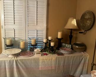 LAMP CANDLE HOLDERS  TABLE TOP HURRICANE CANDLE HOLDERS