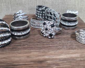Black Silver Rings