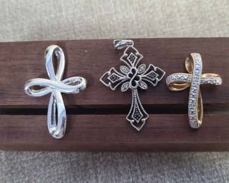 sterling cross pendants