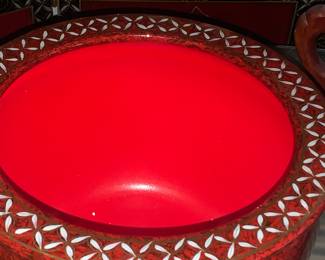 Gorgeous Asian Mother of pearl pot