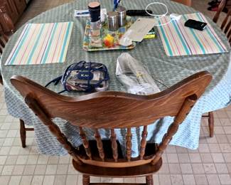 Oak Dinette table and 4 chairs