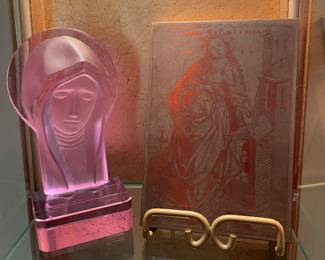 Czech Alexandrite Glass Madonna