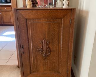 Oak Music Cabinet 