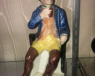 VINTAGE PORCELAIN FISHERMAN FIGURINE - EXCELLENT CONDITION