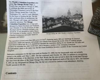 WORLDS COLUMBIA EXPOSITION DOCUMENTATION OF JEWELRY TRINKET BOX