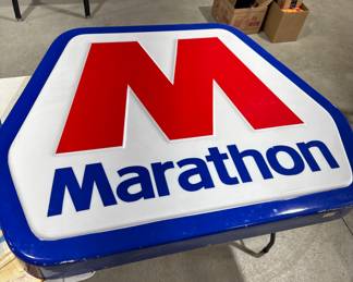 Large Marathon Gas sign 