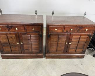 pair of cute upcycle type end tables 