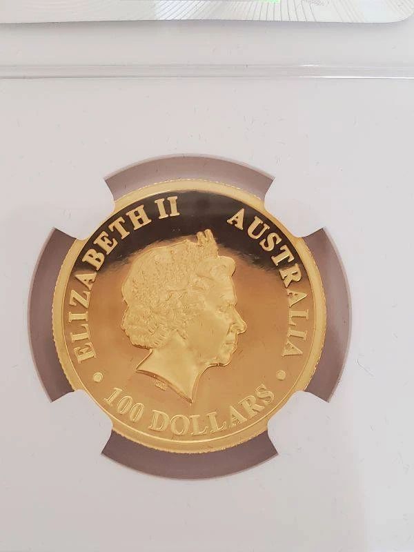 Stunning 2016 Australia 1 Ounce High Relief Gold Kangaroo Proof Coin with Original Mint Box and COA