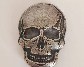 2 Ounce .999 Fine Silver Skull