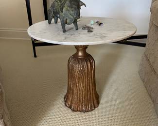 Decorator side “tassel” table, $200