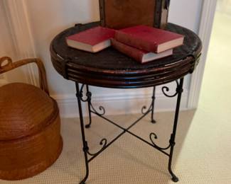 Black round side table 20” round. $150